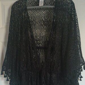 3x Women's Black Lacy Pool/Beach Cover Up